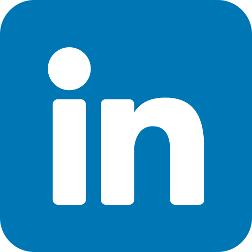 The linkedin logo blue background with an i in the middle